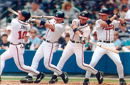 Perfect swing by Chipper Jones of the ATL Braves