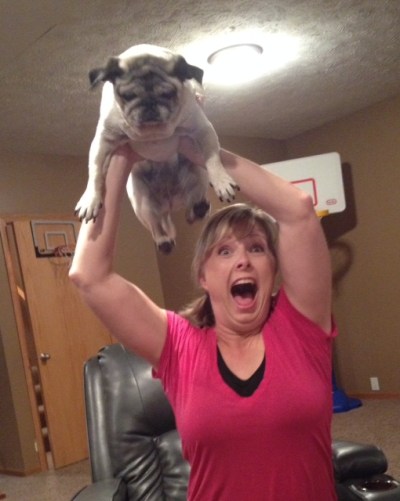 No one needs to see mom get carried away. Slow your roll, mom.
