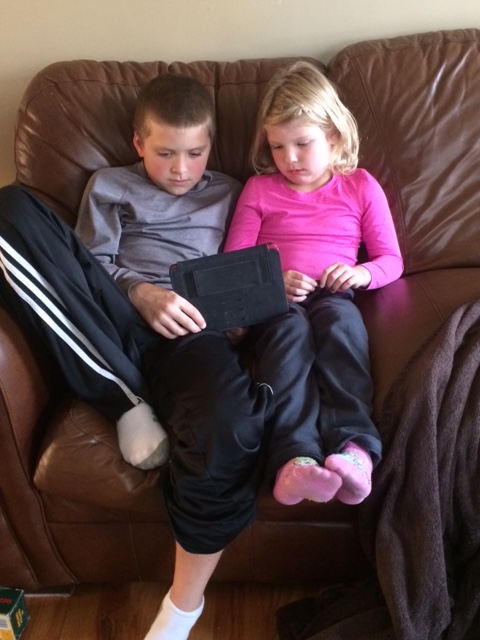 Watching Goosebumps episodes in between fever episodes.